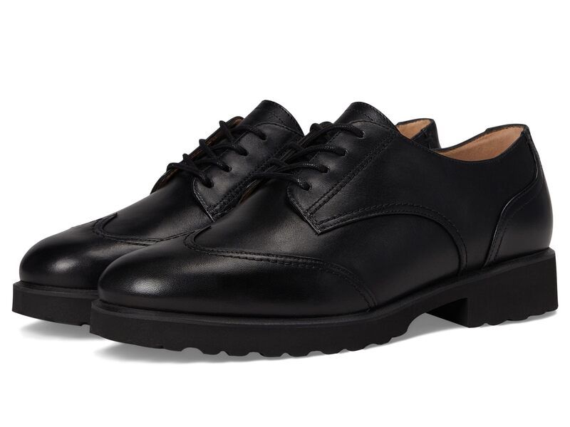 コールハーン レディース シューズ オックスフォード ウィングチップ レース Cole Haan Geneen Laceup Wingtip Oxfords Black Leather ブラック