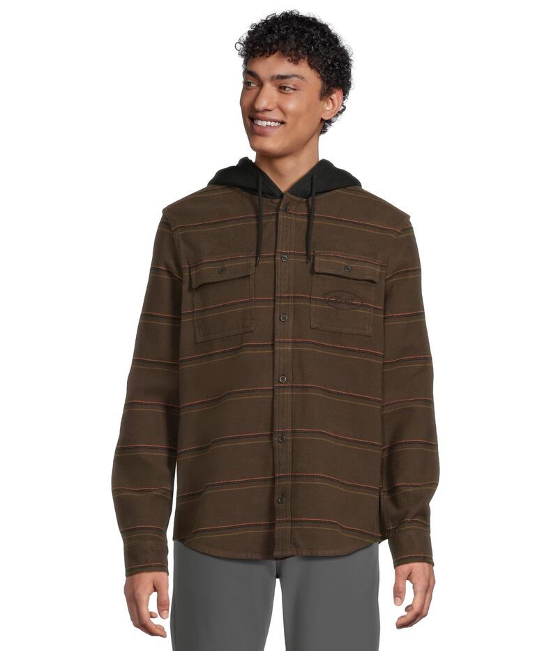オニール メンズ トップス シャツ ONeill Archer Hooded Flannel Shirt Turkish Coffee コーヒー