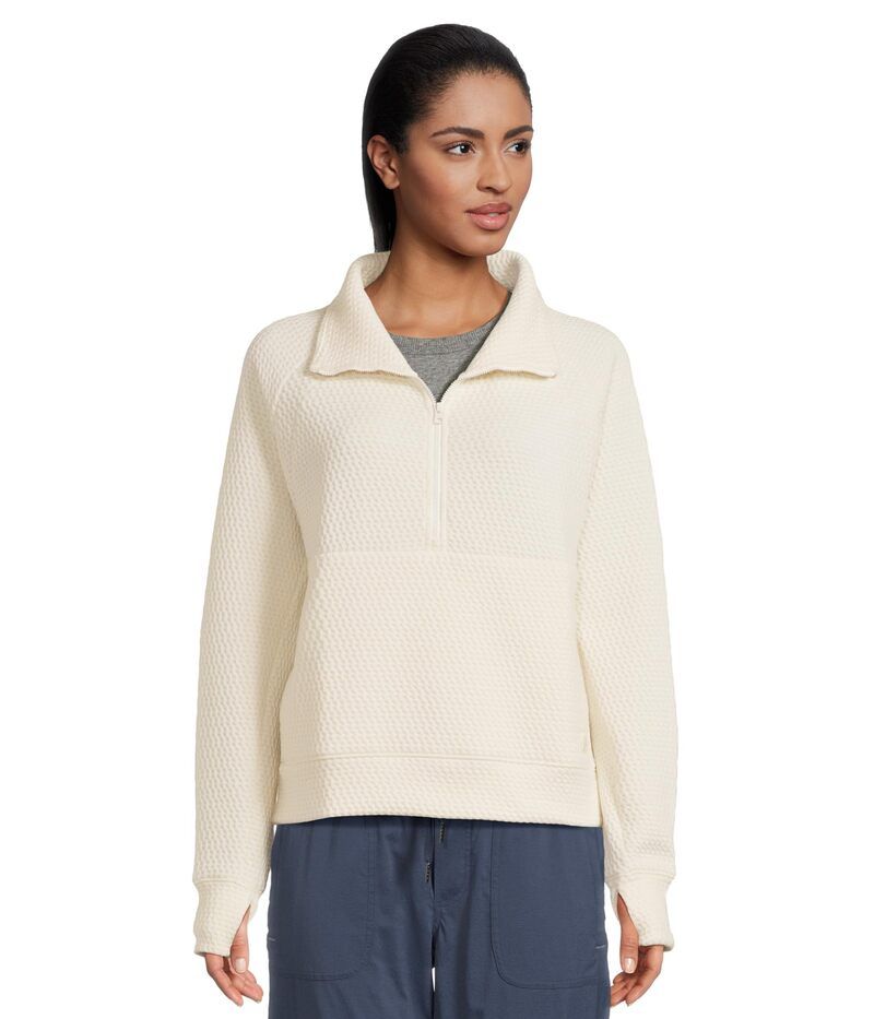エルエルビーン レディース アウター パーカー・スウェット ニット LLBean Ridgeknit Half Zipper Pullover Sailcloth