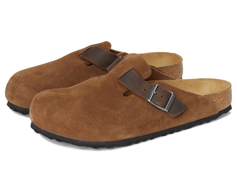 ビルケンシュトック メンズ シューズ サンダル スエード レザー Birkenstock Boston SuedeOiled Leather Dark Tea