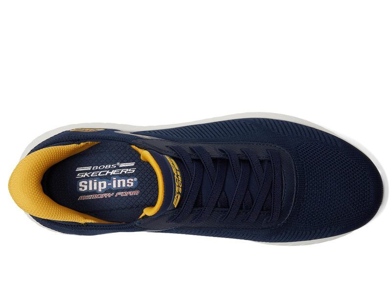 スケッチャーズ メンズ シューズ スニーカー BOBS from SKECHERS Hands Free SlipInsquad Chaos Solid Step Navy ネイビー