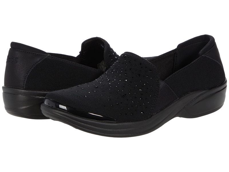 ビジーズ レディース シューズ スリッポン・ローファー Bzees Poppyseed Black Rhineston ブラック
