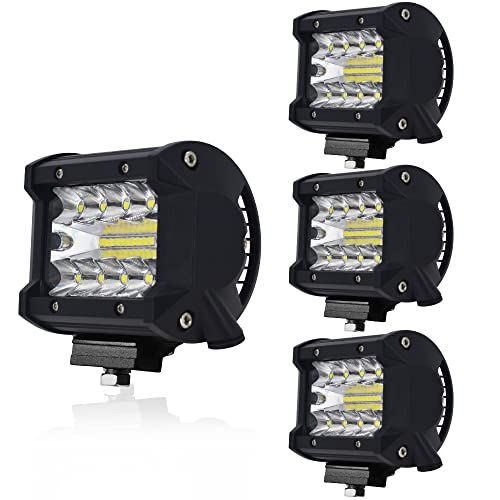 【HIKARI】LED作業灯 60W 5800LM 8V-60V対応 LEDワークライト OSRAM製チップを凌ぐ 投光器 IP67 防水 防塵 トラック 集魚灯 前照灯 広角 拡散 投光 集光両立 4個セット「A-GL-C4S-Cx4」送料 9528ef89