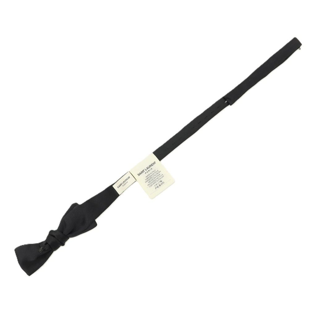 中古】サンローランパリ SAINT LAURENT PARIS シルク サテン ボウタイ