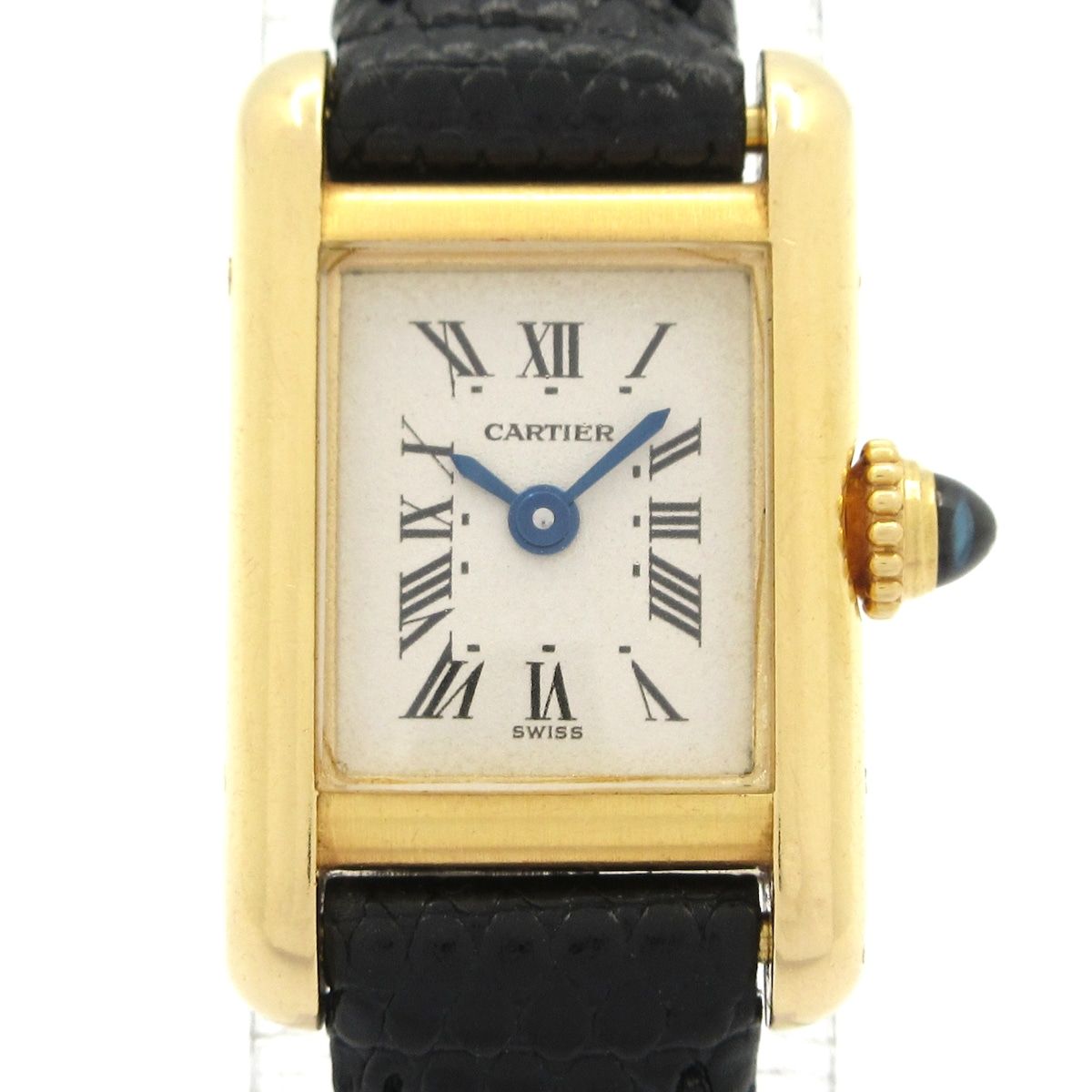 Cartier(カルティエ) 腕時計 ミニ タンク レディース K18YG/社外ベルト アイボリー