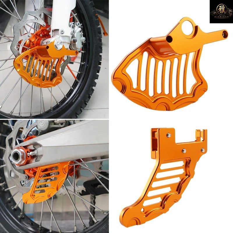 KTM 125 250 200 300 525 530 SXF EXC XCW SX XC MXC 2004-2011 - 14 フロント/リア ブレーキディスクガード