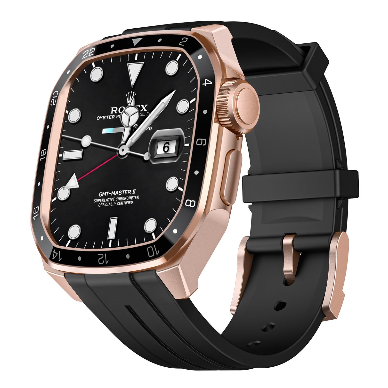 新品 LIRUWECH for Apple Watch バンド アップルウォッチ ベルト 44mm 【バンパーケース＋シリコンベルト＋背面保護】 Series SE3/SE2/SE/6/5/4対応 メンズ おしゃれ 高級 メタリック 衝撃吸収 ビジネス アウト