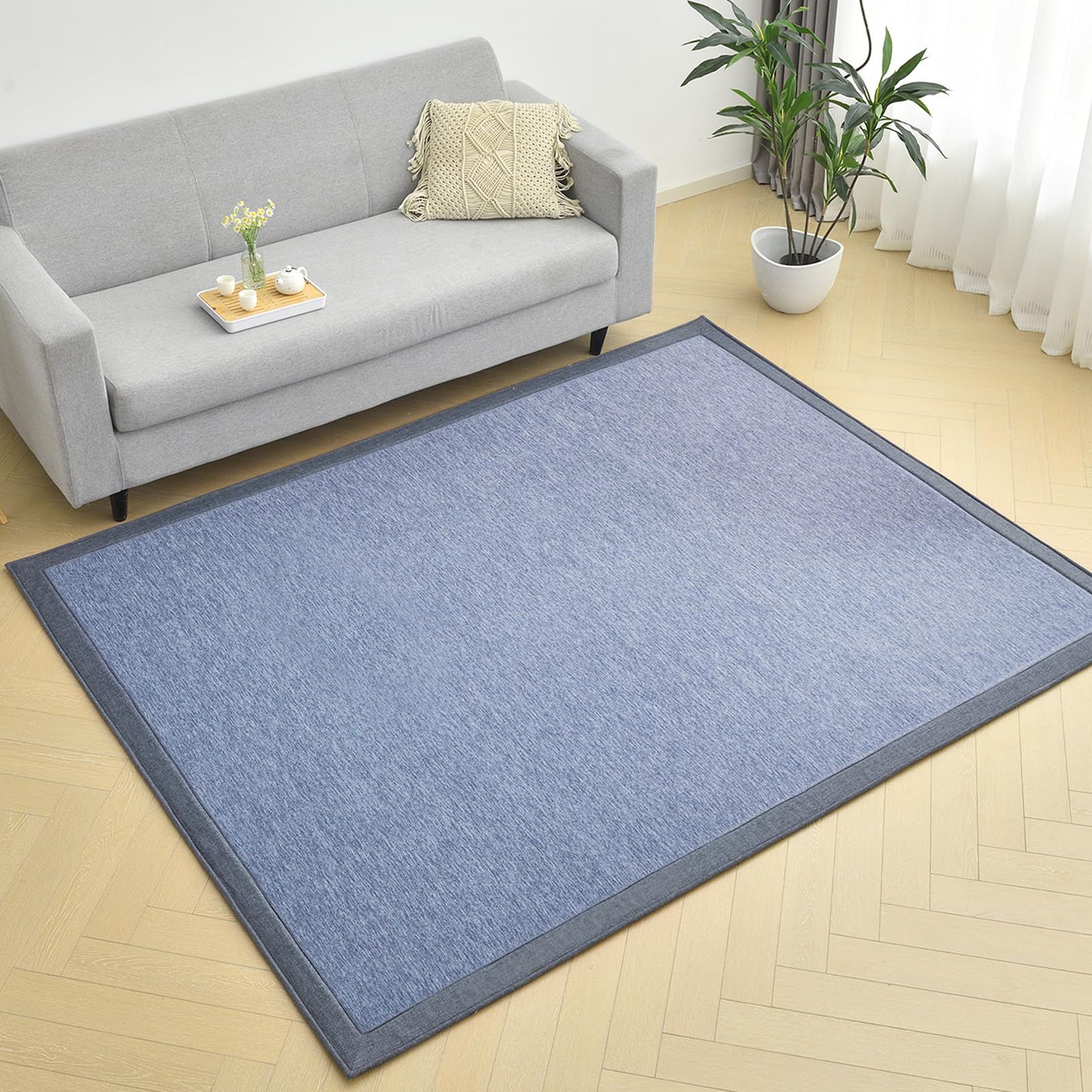aicomri カーペット ラグ 夏用 ラグマット 2畳 接触冷感 ラグ 洗える 約180×180 cm 厚7 mm 夏 ひんやり 防水 滑り止め付 防臭 防ダニ じゅうたんAR 0a215372
