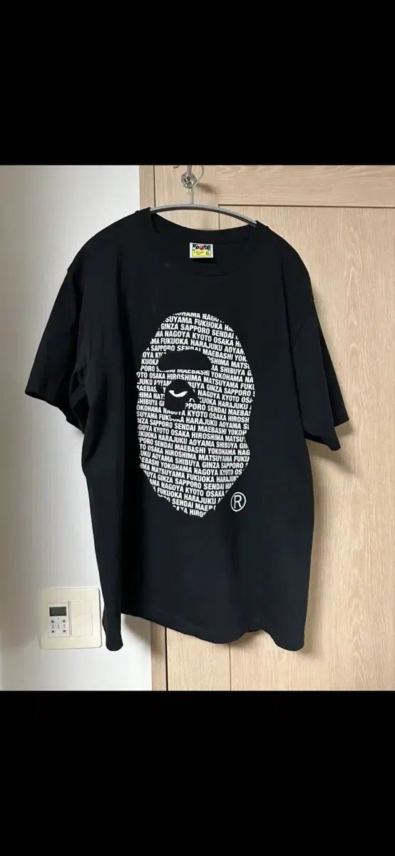 アベイシングエイプ エイプヘッド Tシャツ ブラック ( XL )