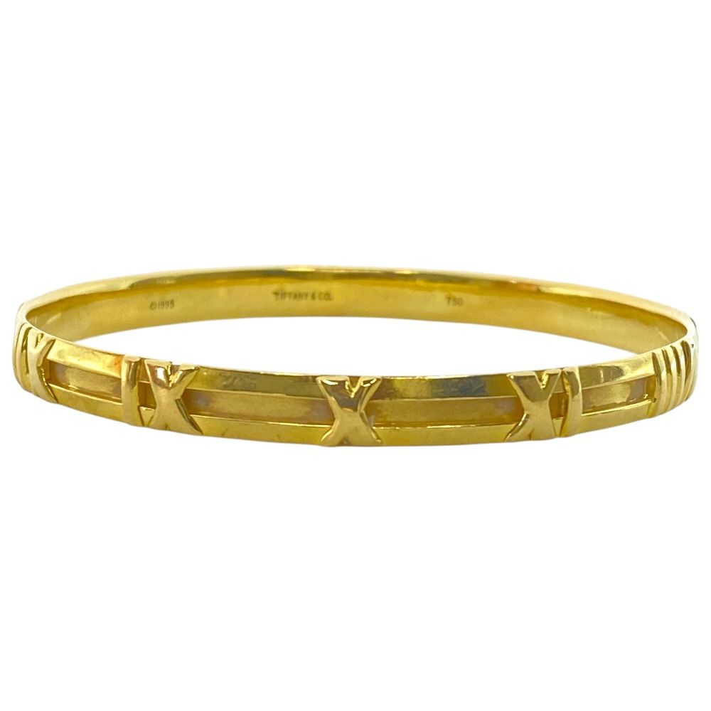 TIFFANY&Co. ティファニー Atlas アトラス バングル ブレスレット アクセサリー 750 K18YG ゴールド 1995 エレガント 洗練 高級感 ラグジュアリー コレクション