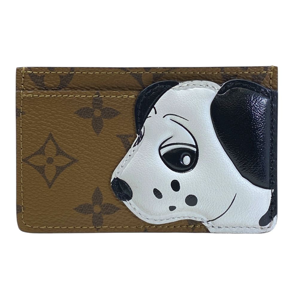 美品 LOUIS VUITTON ルイ ヴィトン ポルト カルト サーンプル カードケース パスケース モノグラムリバース M83691 レザー ブラウン 洗練 高級感 上品 人気 定番 実用的 スタイリッシュ