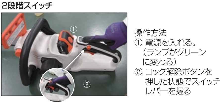 工進(KOSHIN) 18V 2.0Ah 充電式 チェンソー SCS-1820R バッテリー・充電器付 リアハンドル 細枝 太枝 万能 自動 注油 白・黒 [1)バッテリーセット]
