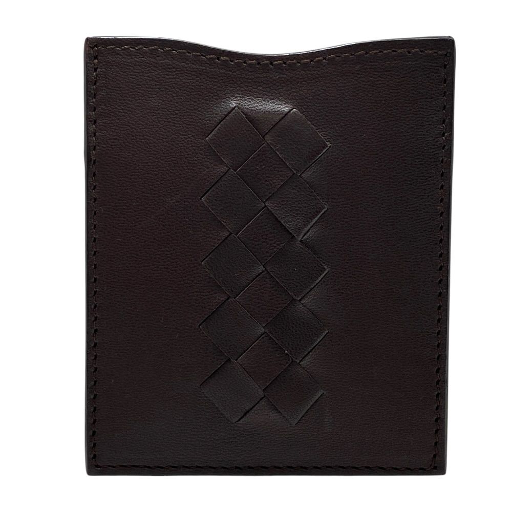 BOTTEGA VENETA ボッテガヴェネタ マネークリップ付き カードケース パスケース イントレチャート コンパクト レザー ブラウン 洗練 高級感 エレガント ラグジュアリー スタイリッシュ 上品 人気 実用的 11,250円