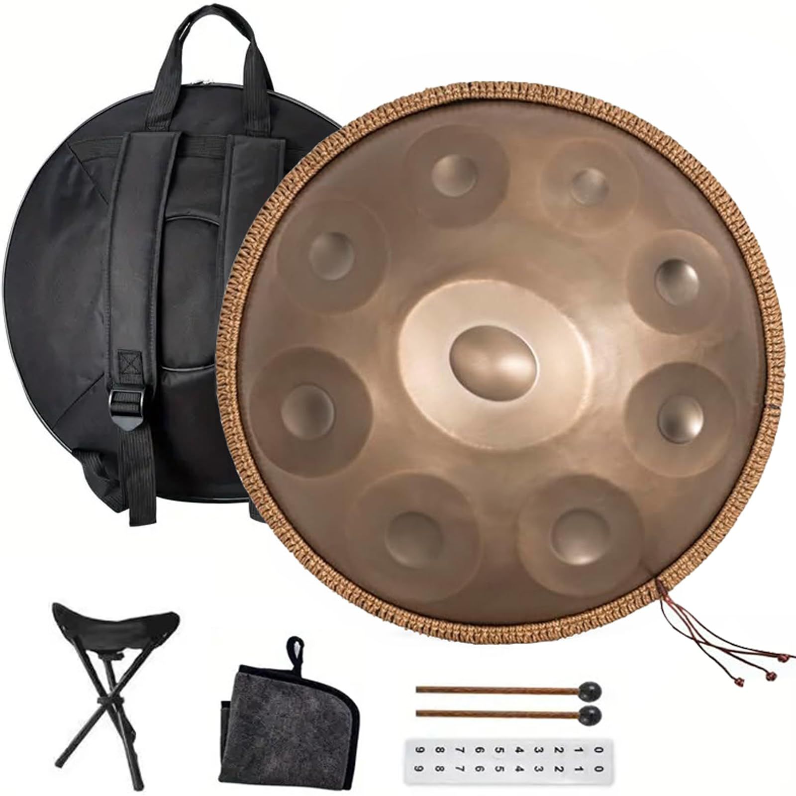 未使用◎handpan 432Hz 10ノート スチールドラム ハンドドラム Amazon.co.jp: Handpan-Premium 432HZ 22インチ 10ノート D マイナー