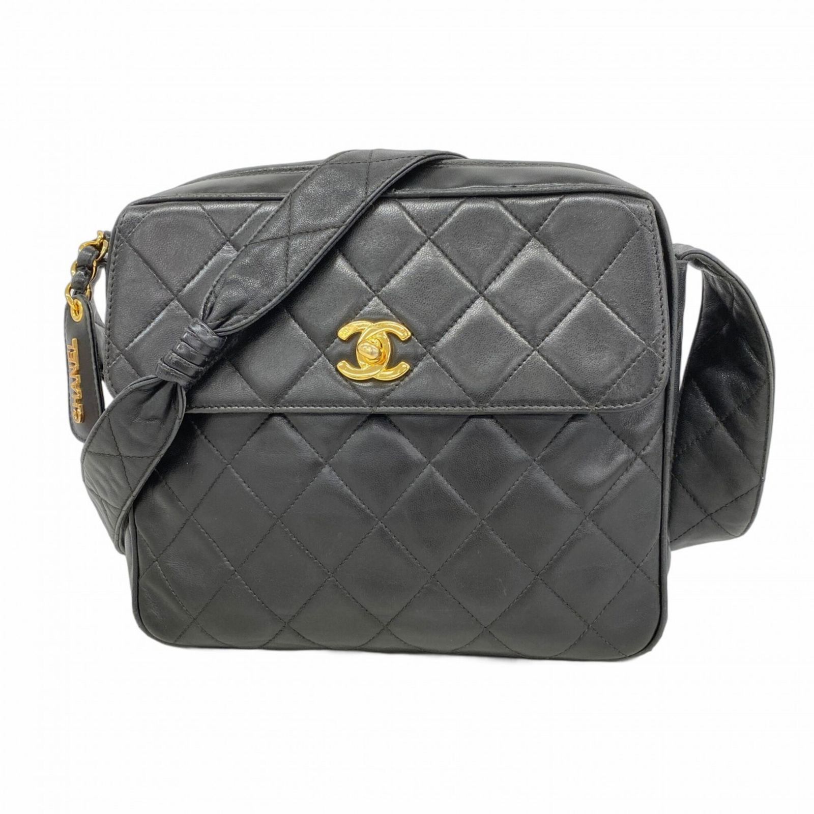 シャネル(Chanel) シャネル ショルダーバッグ マトラッセ ラムスキン ブラック レディース