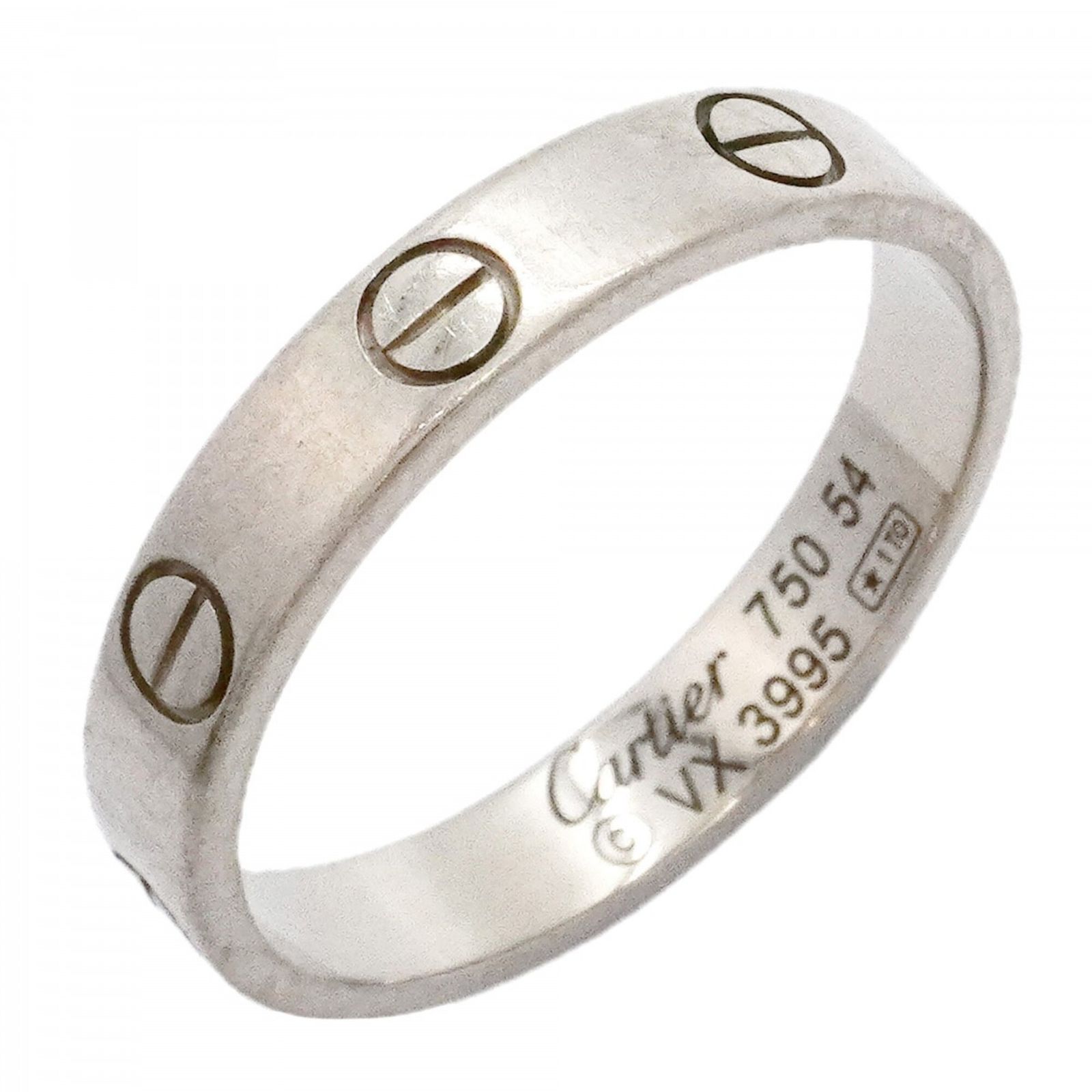 カルティエ(Cartier) カルティエ リング ミニラブ 18KWG ホワイトゴールド ＃54レディース