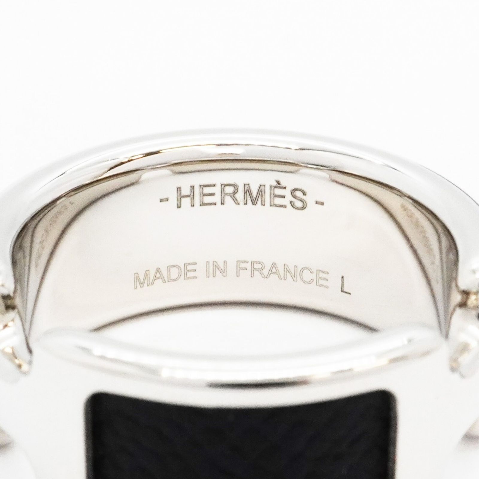 エルメス(Hermes) エルメス リング オランプ メタル レザー シルバー 