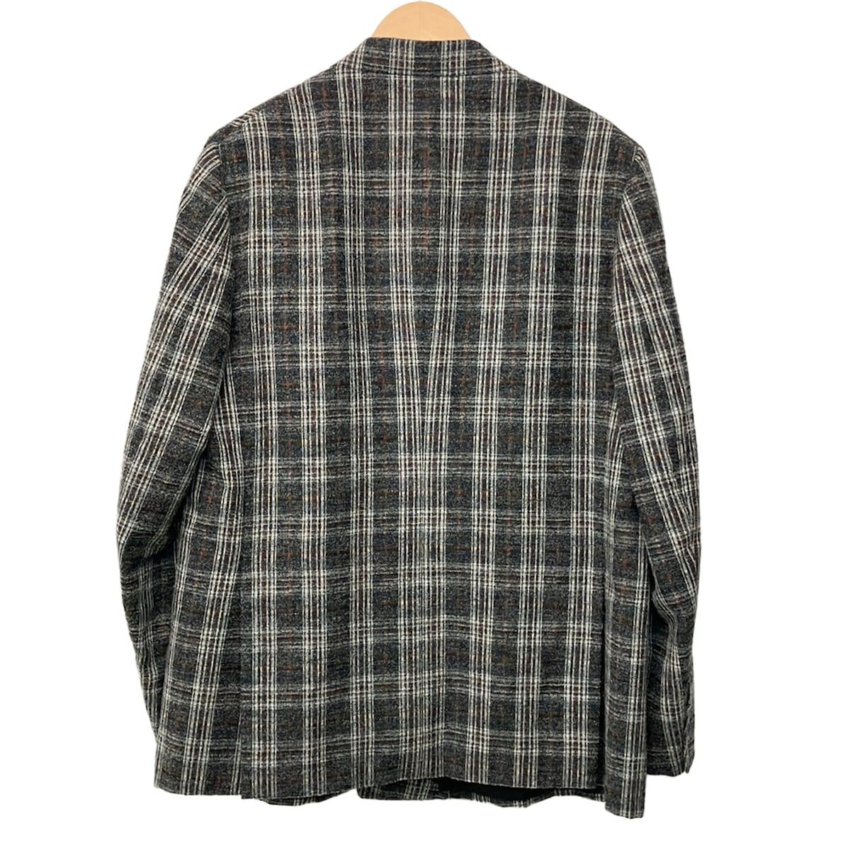 ISAIA(イザイア) ジャケット サイズ56 メンズ - ダークグレー×白 