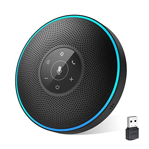 EMEET M2 スピーカーフォン ハウリング抑制 ノイズキャンセリング 会議用マイクスピーカー 360?全方向集音 位置検出機能 LED指示 双方向会話適用 USBアダプタ付属 Bluetooth/USB/AUX対応 オンライン会議/ウェブ 4891895d