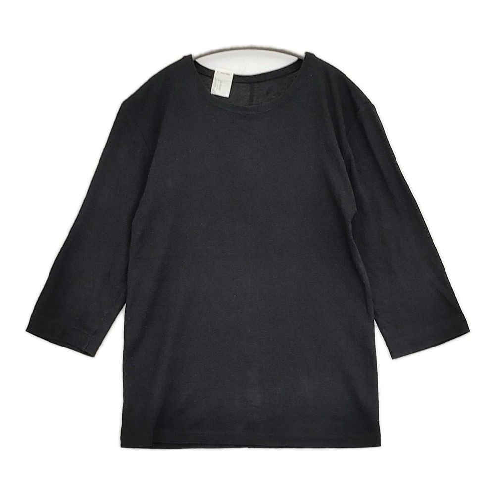 N.HOOLYWOOD 102-45 pieces コットンウール 七分袖 サイズ38 Ｔシャツ カットソー ブラック メンズ エヌハリウッド/ミスターハリウッド【中古】6-0512M♪