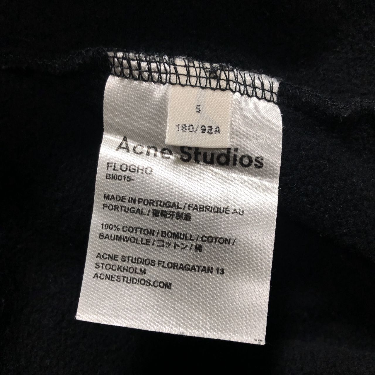 GQ5527◇ACNE STUDIOS : FLOGHO モックネックスウェット◇S◇ブラック