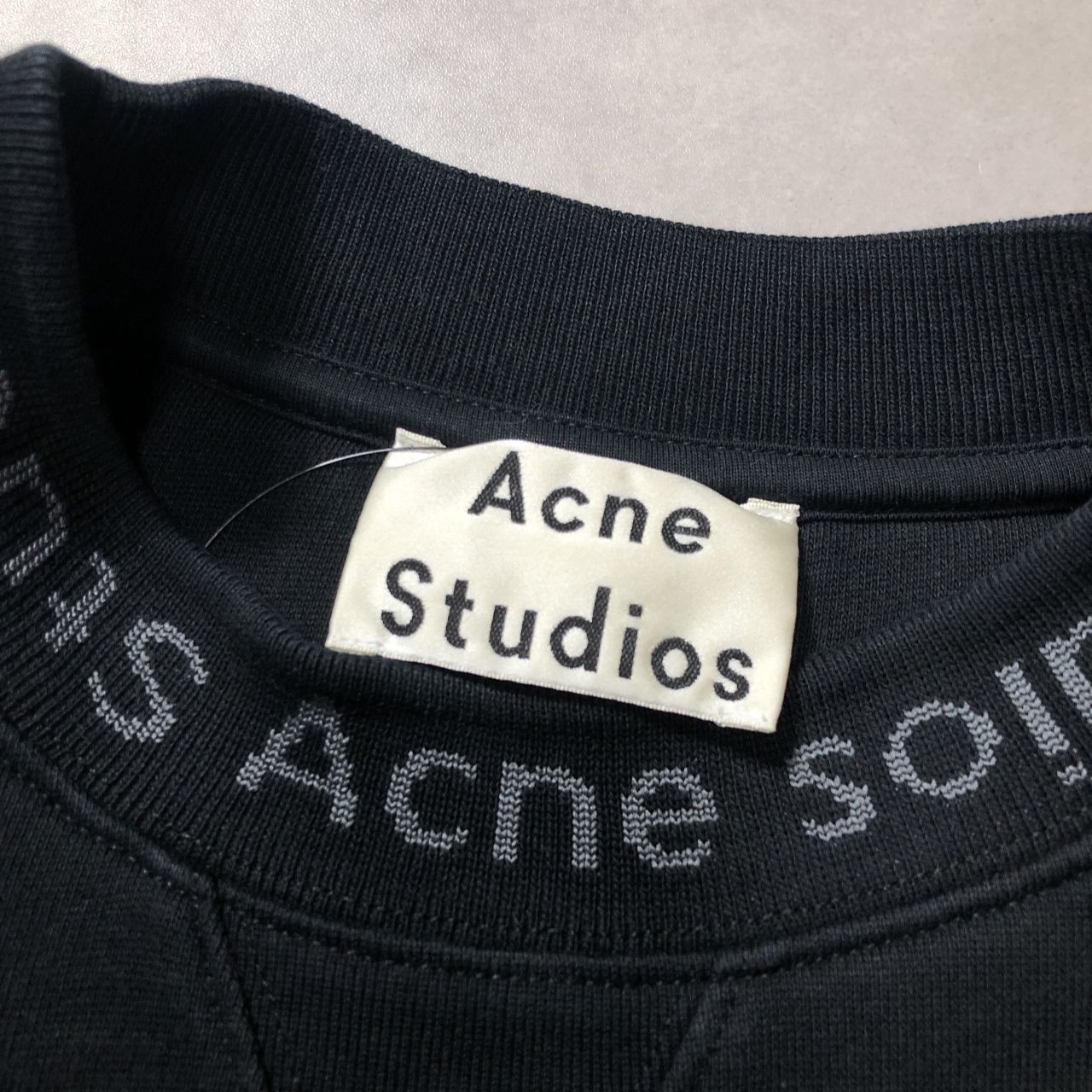 GQ5527◇ACNE STUDIOS : FLOGHO モックネックスウェット◇S◇ブラック