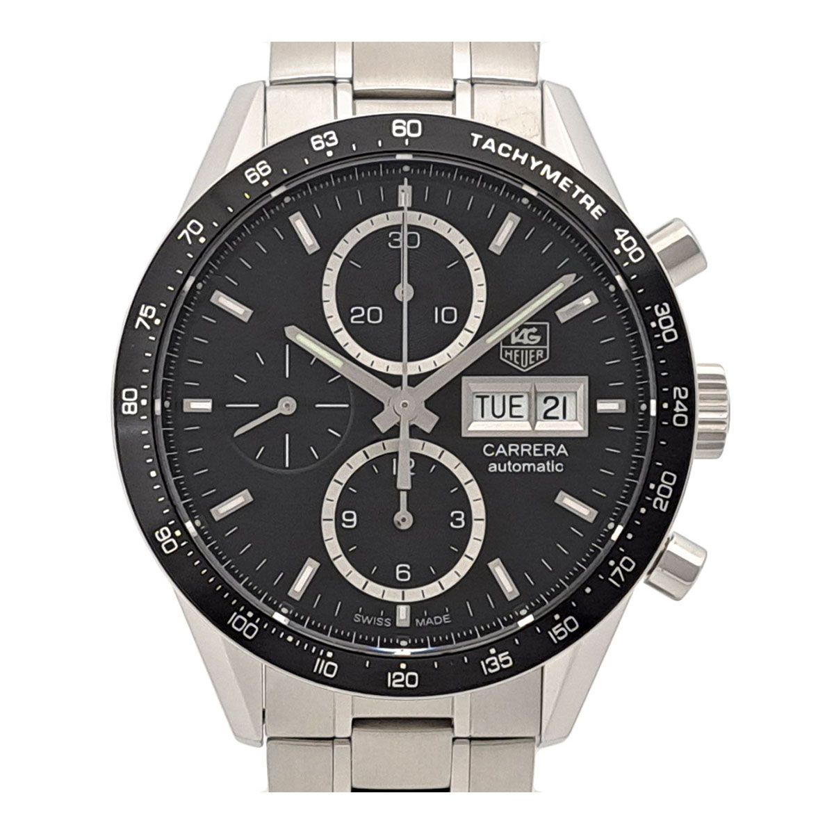 タグホイヤー カレラ キャリバー16 デイデイト CV201AG 自動巻き ステンレススティール メンズ TAG HEUER【中古】 【時計】