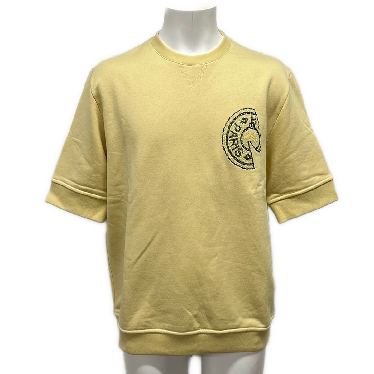 エルメス 半袖Tシャツ サイズS メンズ美品 ラウンドネックTシャツ H657765HA ヴァニーユ（ライトイエロー） クルーネック コットン