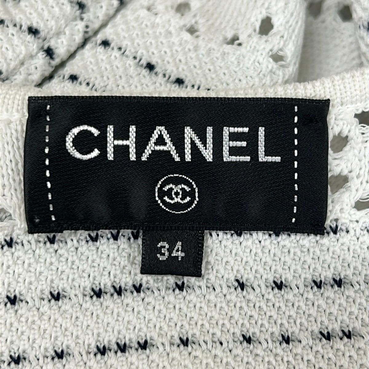 CHANEL(シャネル) ワンピース サイズ34 S レディース - P56156 白×黒