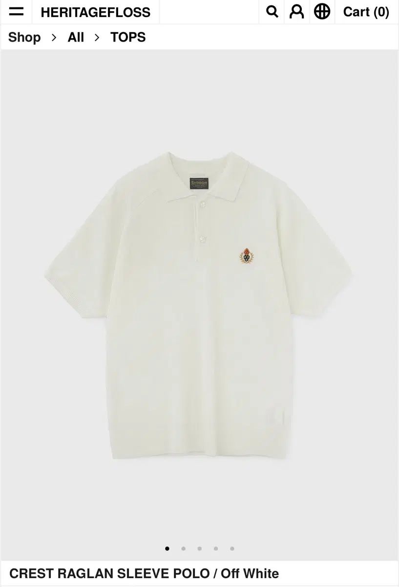 HERITAGE FLOSS 半袖ポロシャツ 白 M