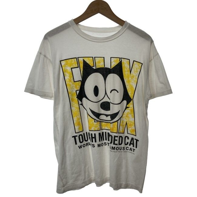 【中古】　Tシャツ　90s vintage　90年代　OLD　(c)1994 FELIX THE CAT PRODUCTIONS INC　半袖　トップス　クルーネック　キャラクター　FELIX THE CAT　プリント　古着　/1590