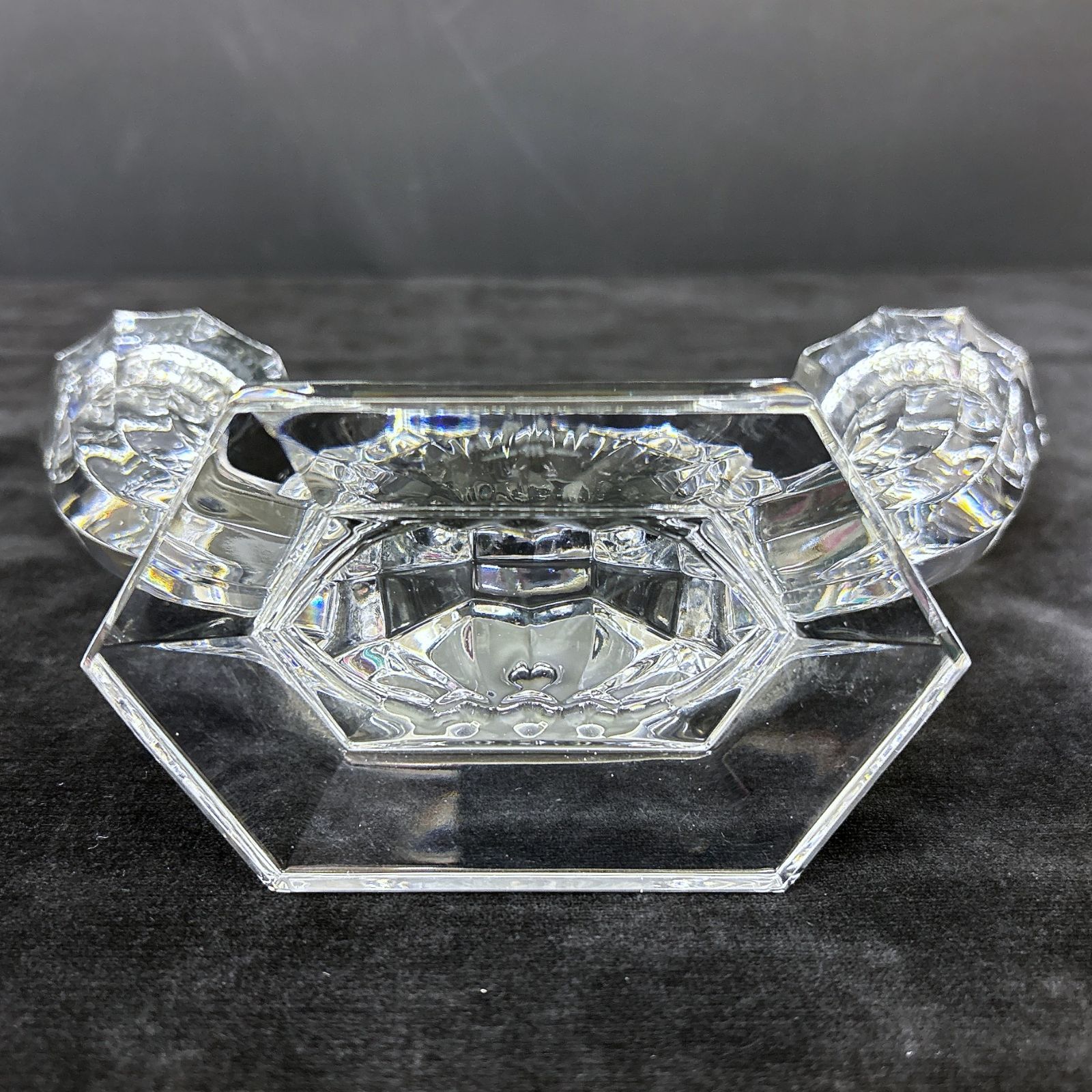 Val St Lambert ヴァルサンランベール クリスタル キャンドルホルダー