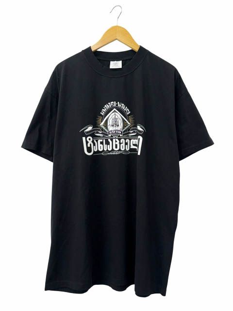 ヴェトモン ベトモン VETEMENTS 19SS Secret Society Tee シークレット ソサエティ プリント 半袖Tシャツ USS197071 M 黒ブラック ブランド古着ベクトル 中古☆AA★260526