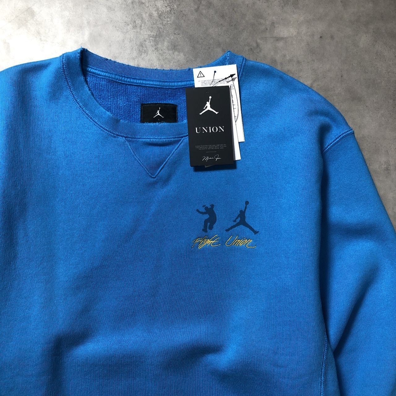 GQ5531◇UNION / JORDAN : CREWNECK DJ9522-483◇S◇ブルー系 ユニオン