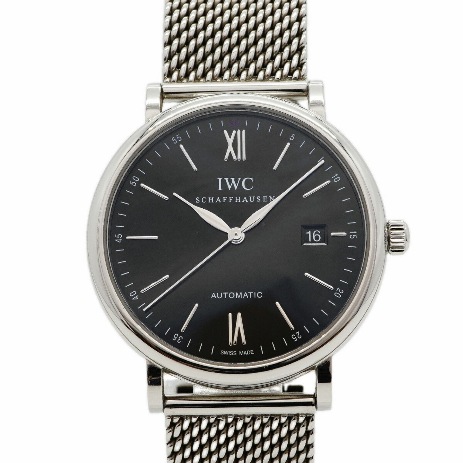 IWC アイダブリューシー シャフハウゼン ポートフィノ IW356506 黒文字盤腕時計 メンズ