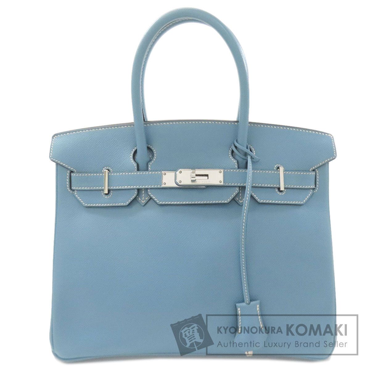 HERMES エルメス バーキン30 ブルージーン シルバー金具 ハンドバッグ エプソン レディース [中古]