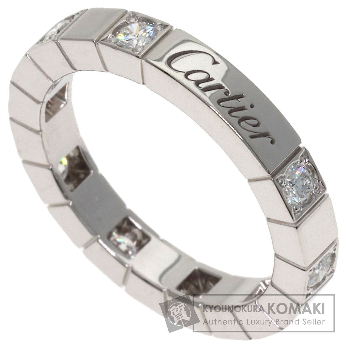 CARTIER カルティエ ラニエール ハーフ ダイヤモンド #49 リング・指輪 K18WG レディース [中古]