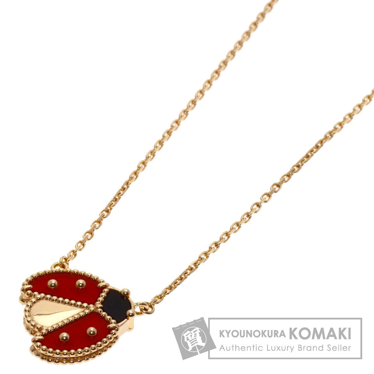 Van Cleef & Arpels ヴァンクリーフ＆アーペル ラッキー スプリング オープンウィング レディバグ ネックレス K18PG レディース [中古]