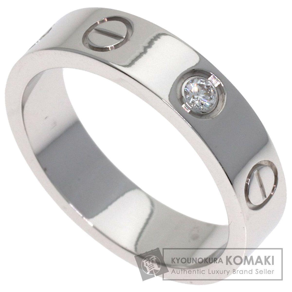 CARTIER カルティエ ミニラブリング 1P ダイヤモンド #45 リング・指輪 K18WG レディース [中古]