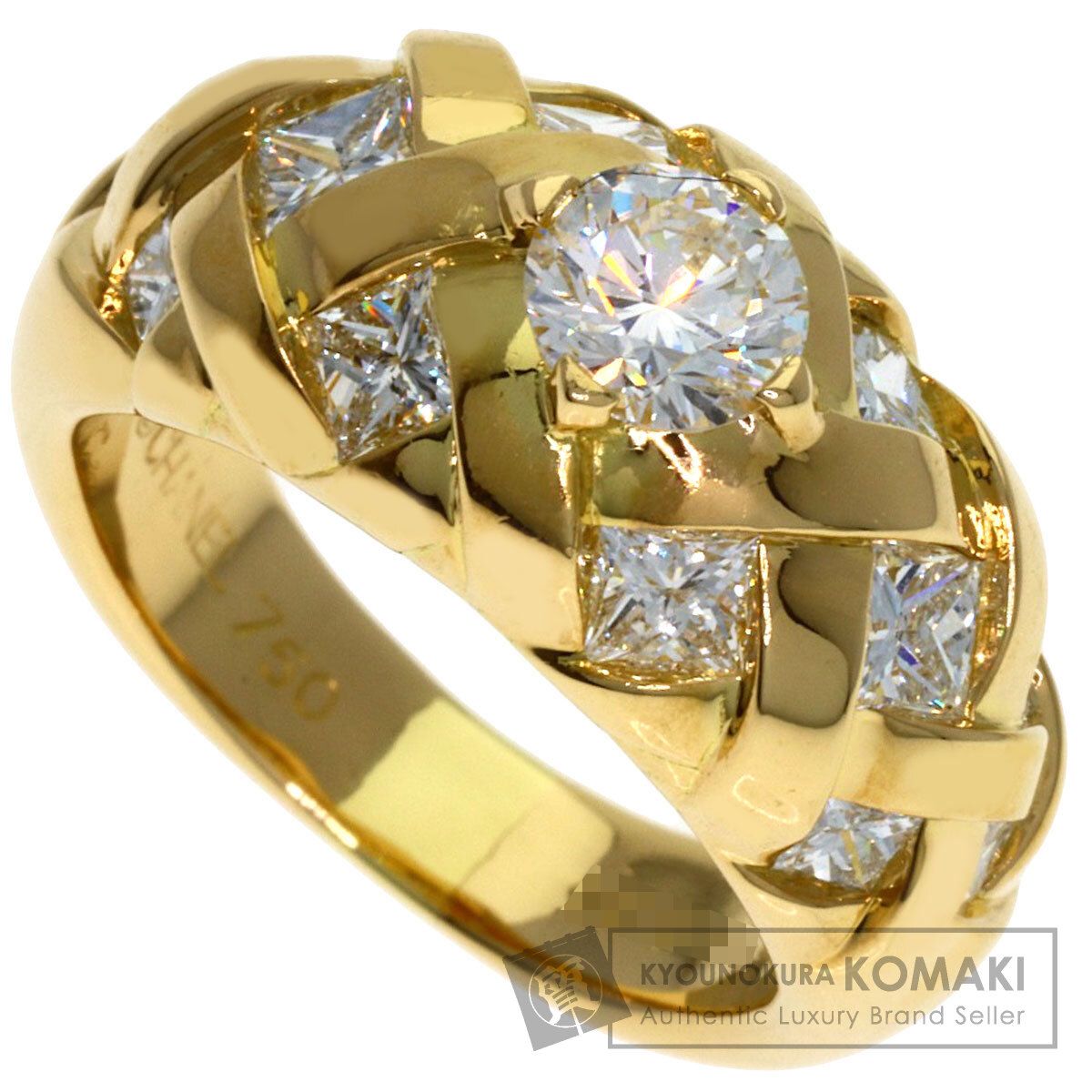 CHANEL シャネル バロックコレクション プリンセスカット ダイヤモンド リング・指輪 K18YG レディース [中古]