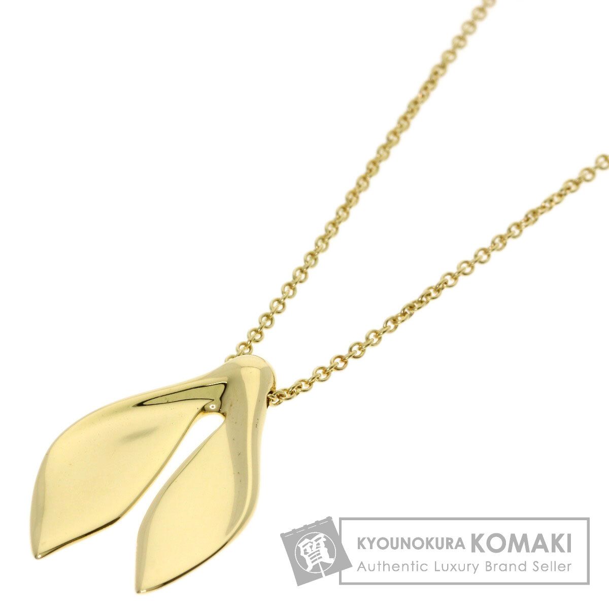 TIFFANY&Co. ティファニー リーフ フィン ネックレス K18YG レディース [中古]