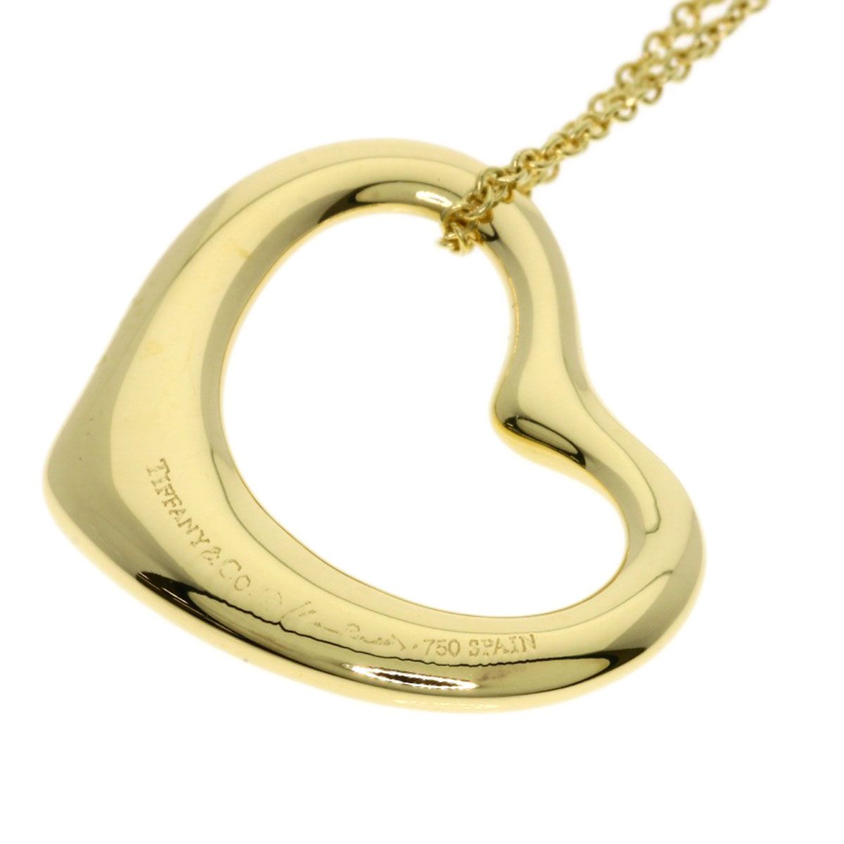 TIFFANY&Co. ティファニー オープンハート ネックレス K18YG