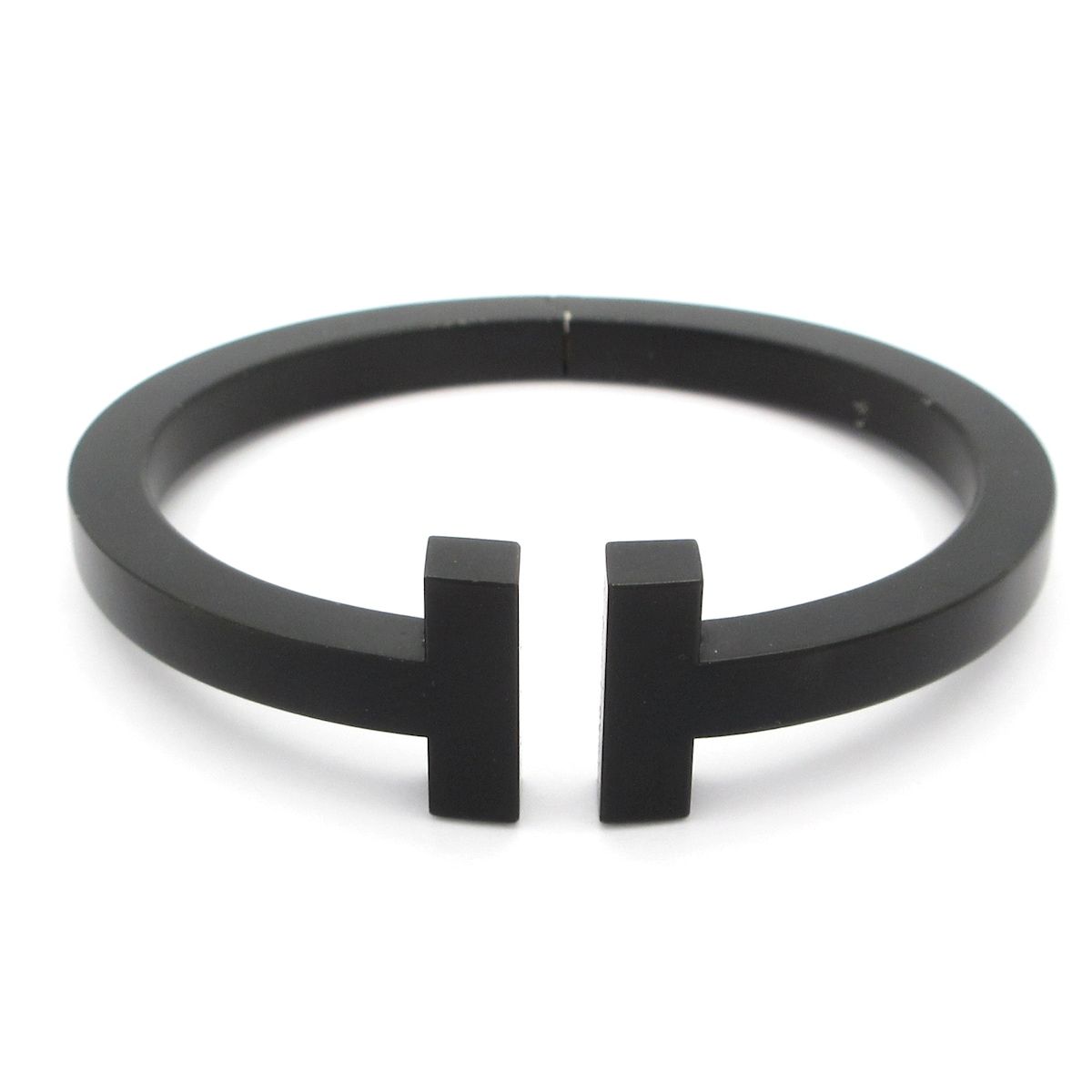 TIFFANY&Co.(ティファニー) バングル美品 Tスクエアブレスレット 黒