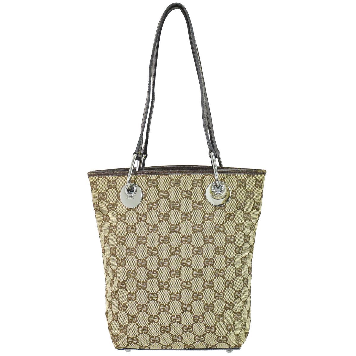 本物 グッチ GUCCI GGキャンバス ショルダーバッグ トートバッグ ベージュ 120840 バッグ 中古・