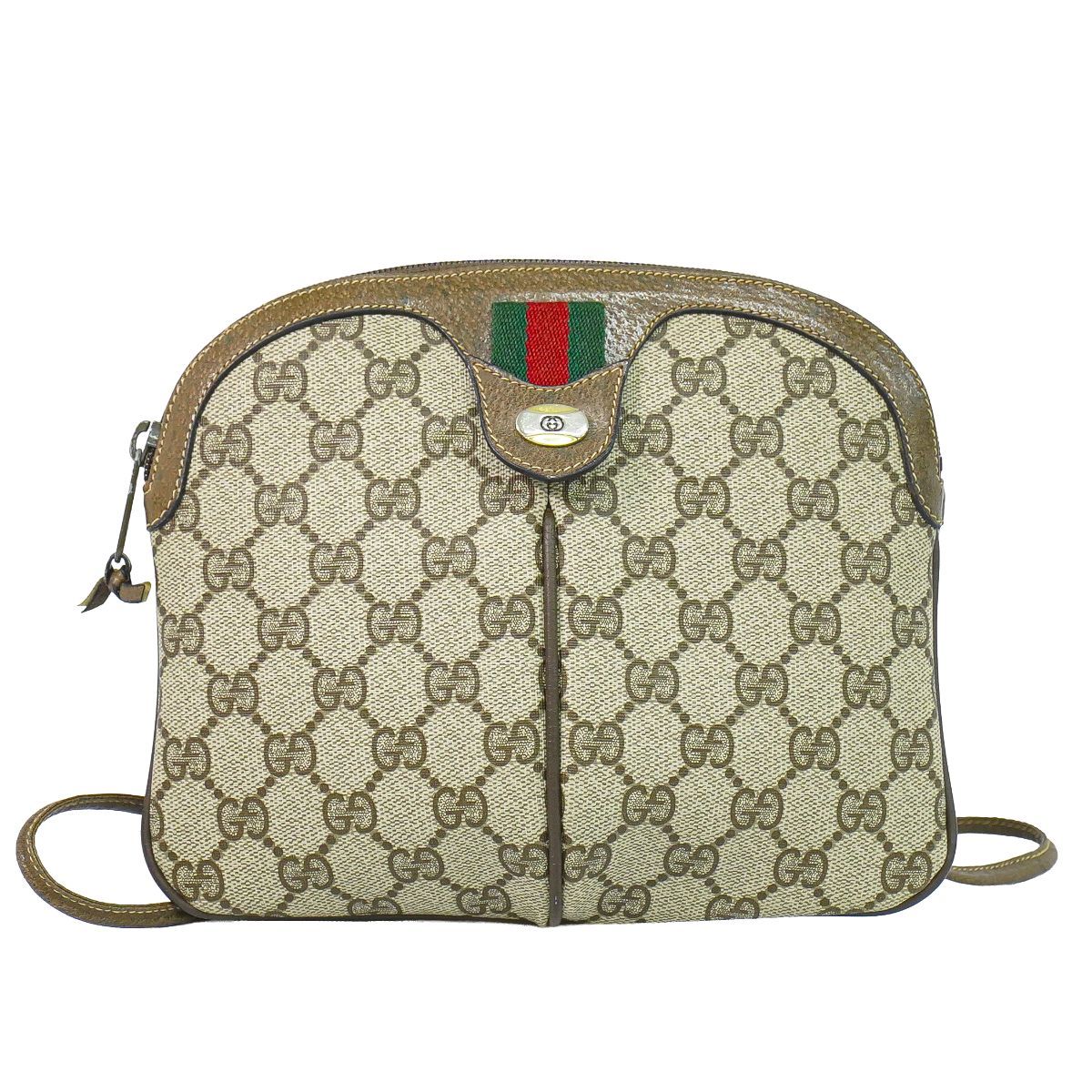 GUCCI ショルダーバッグ ポシェット GGスプリーム レザー PVC グッチ