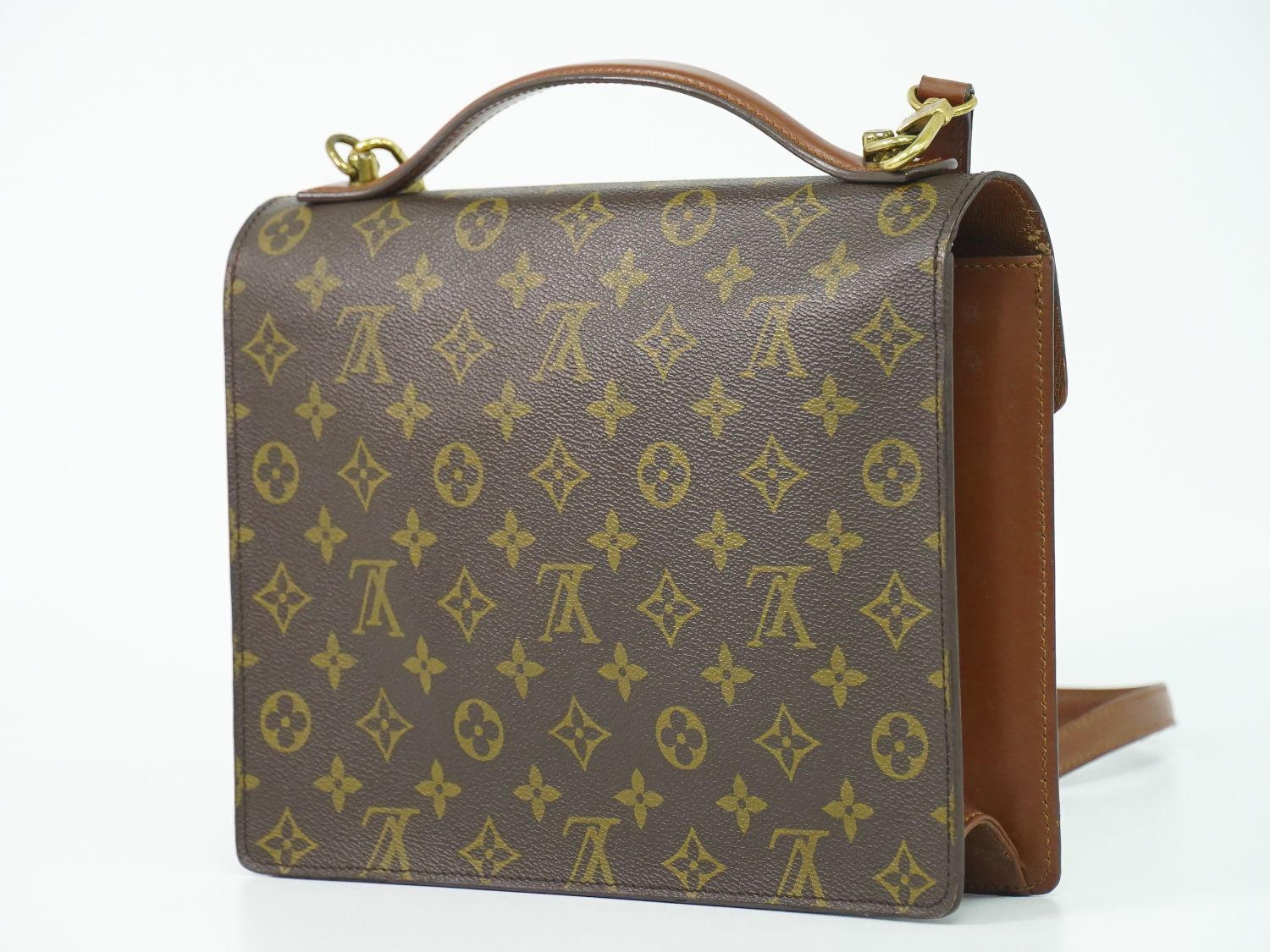 本物 ルイヴィトン LOUIS VUITTON LV モンソー モノグラム 2WAY
