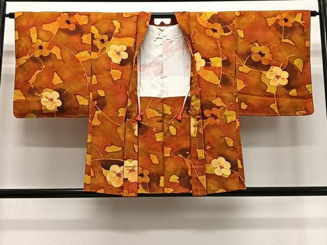 平和屋着物#羽織 地紋起こし 草花文 暈し染め 正絹 逸品 未使用 CABE5138ua