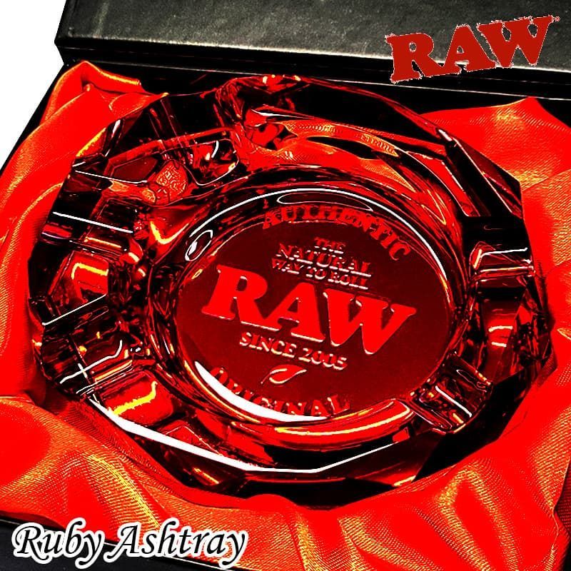卓上灰皿 おしゃれ RAW ルビー アシュトレー ガラス灰皿 かっこいい インテリア タバコ 雑貨 ギフト 喫煙具 高級 プレゼント メンズ 6,930円