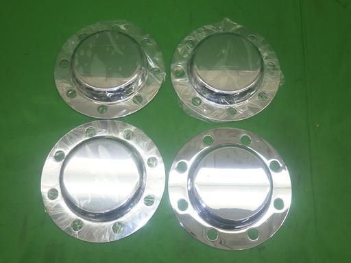 【未使用】デコトラ カジヤ メッキ リアハブカバー 4枚 8穴