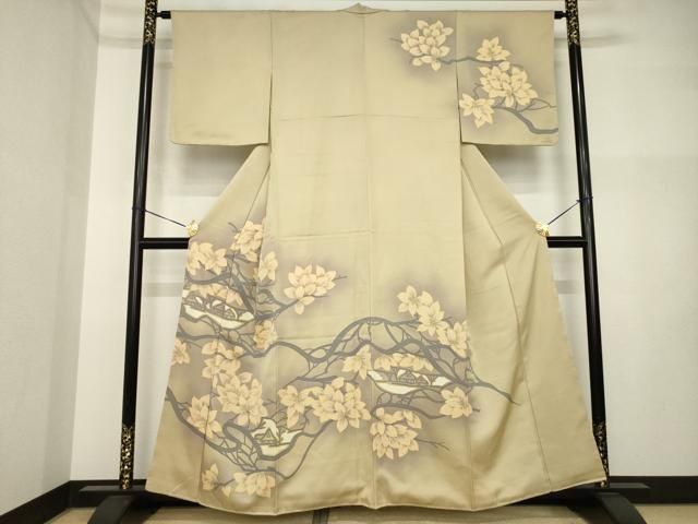 平和屋着物●訪問着 風景枝花文 正絹 逸品 未使用 AABI4494ck